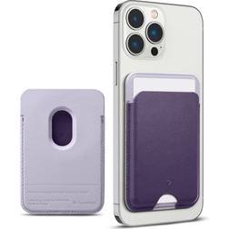 Caseology Vegan Leather MagSafe Wallet [Nano Pop] Magnetic Card Holder Compatible with iPhone 14 13 12 series Grape Purple